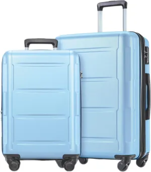 SVRCK Lightweight Expandable Spinner Wheel Luggage Set for Stress-Free Travel, 20in & 24in Size, Adventurous Souls