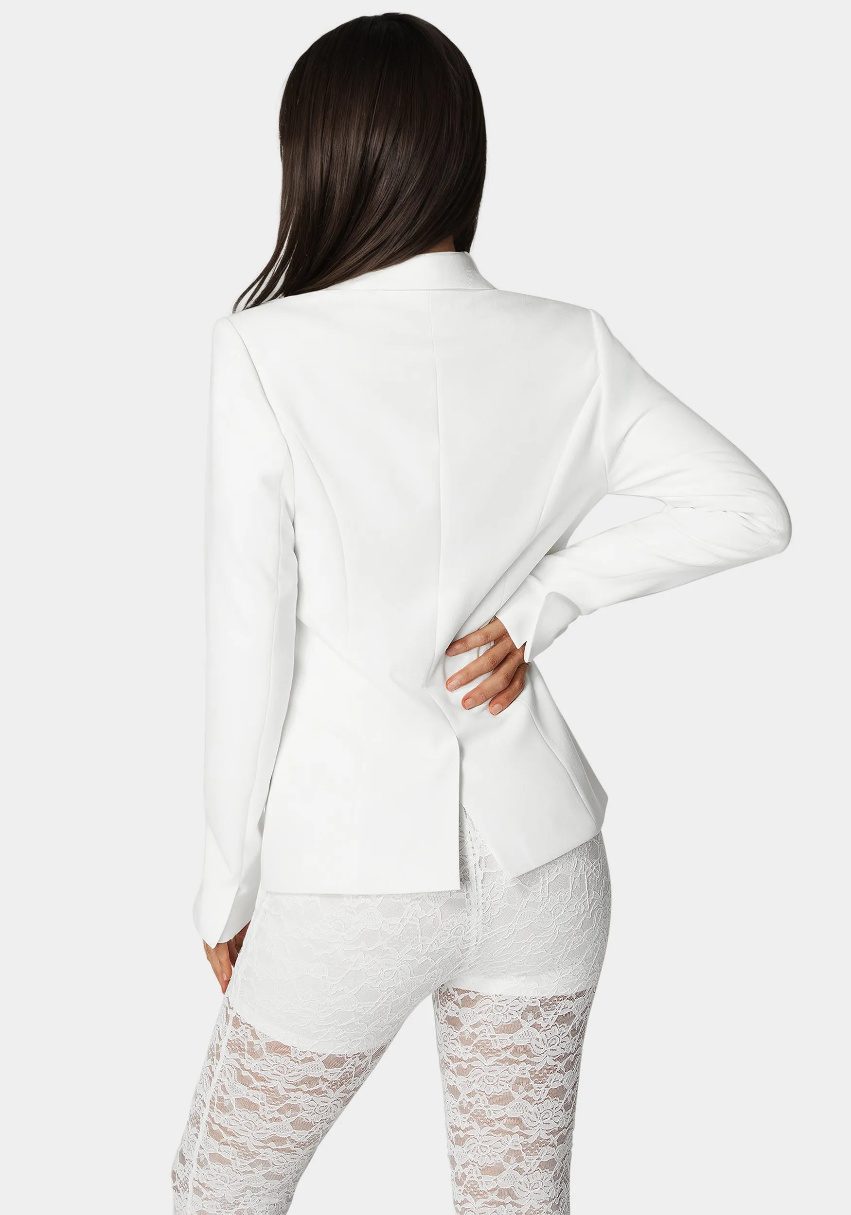 Tailored Lace Combo Blazer