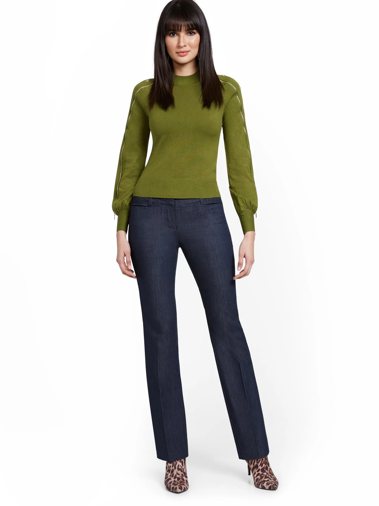 Tall Navy Straight-Leg Pant