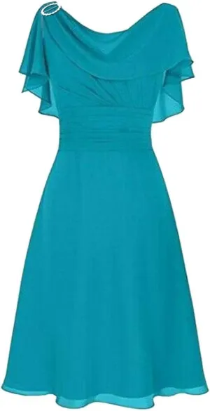 Tea Party Dresses for Woman 1950 Vintage Crew Neck Solid A-Line Swing Sundress Rockabilly Cocktail Party Dresses