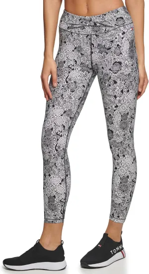 Tommy Hilfiger Women's 7/8th Length High Rise All Over Print Legging