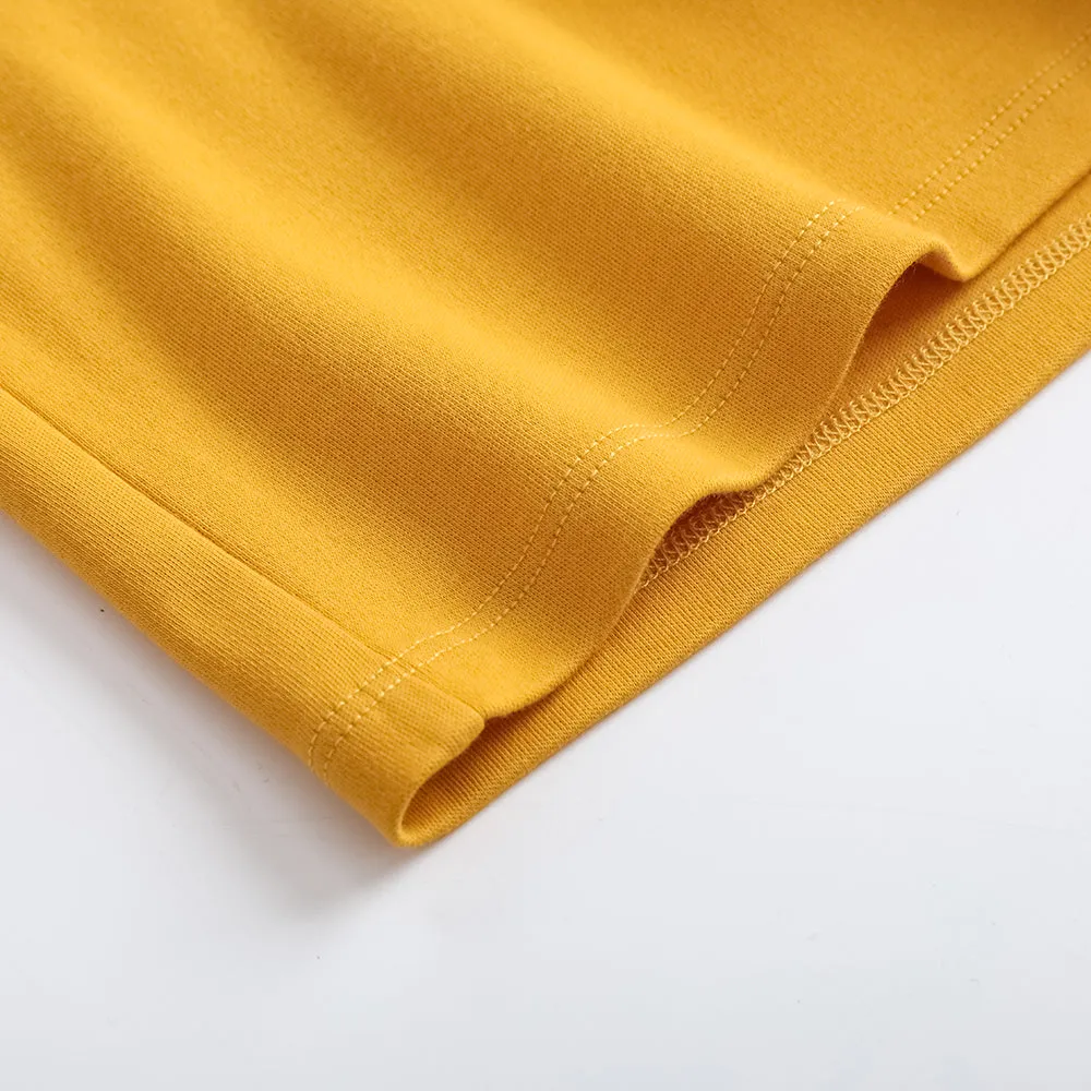 Vauva FW23 - Girls Cotton Long Sleeve Crewneck T-Shirt (Natural Yellow)