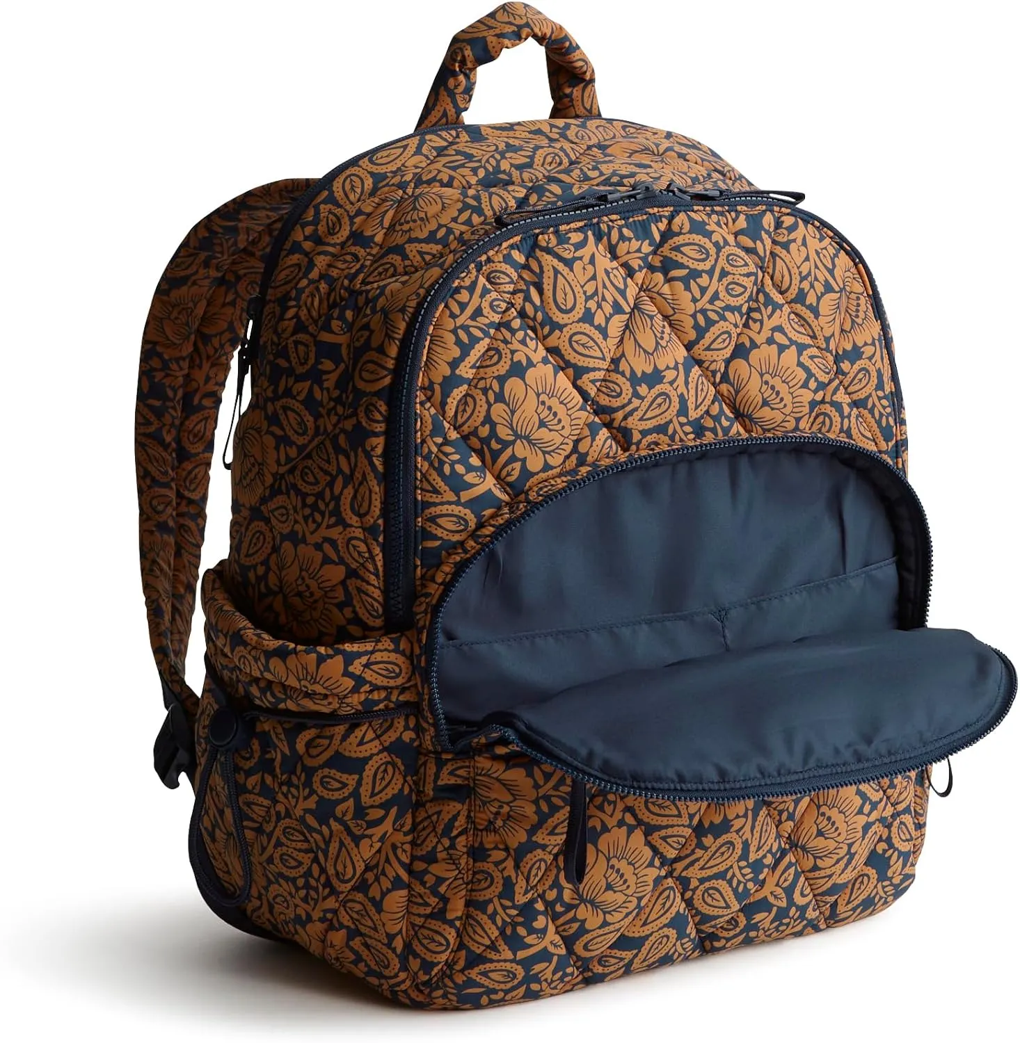 Vera Bradley Featherweight Bancroft Backpack, Lotus Montage Roasted Pecan