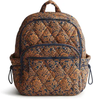 Vera Bradley Featherweight Bancroft Backpack, Lotus Montage Roasted Pecan