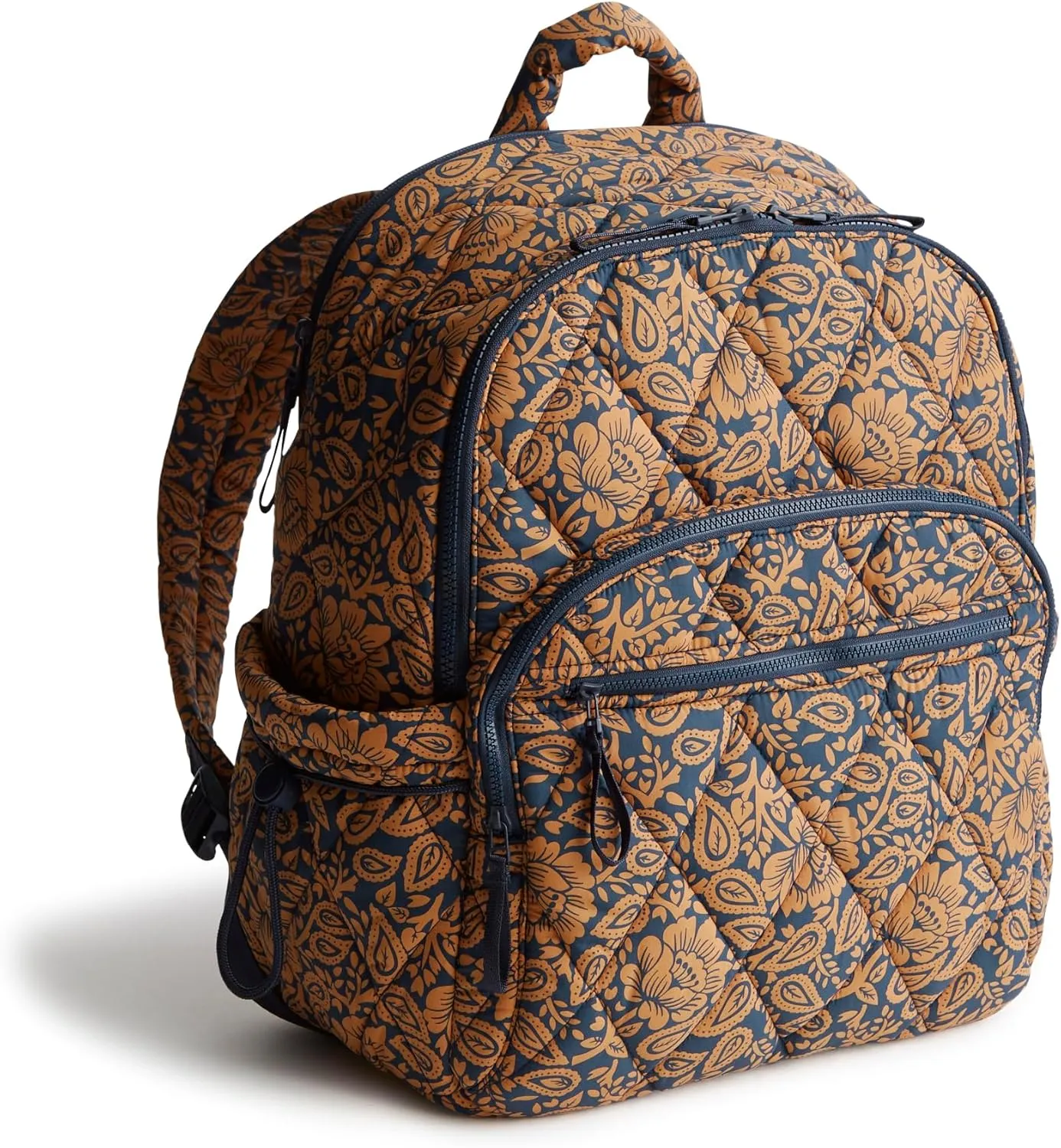 Vera Bradley Featherweight Bancroft Backpack, Lotus Montage Roasted Pecan