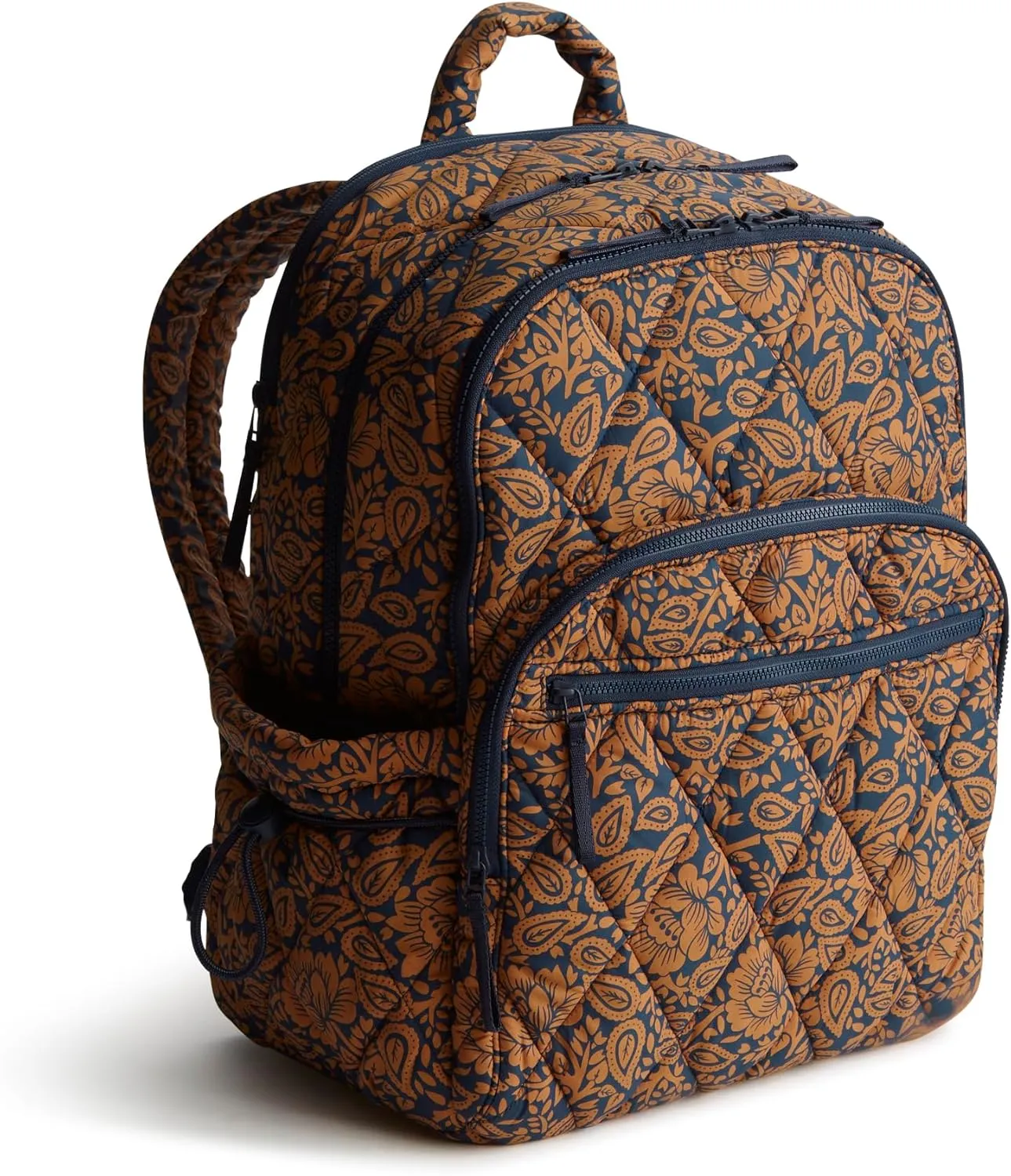 Vera Bradley Featherweight Large Bancroft Backpack, Lotus Montage Roasted Pecan