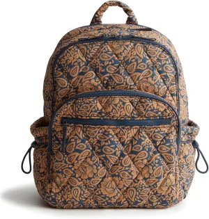 Vera Bradley Featherweight Large Bancroft Backpack, Lotus Montage Roasted Pecan