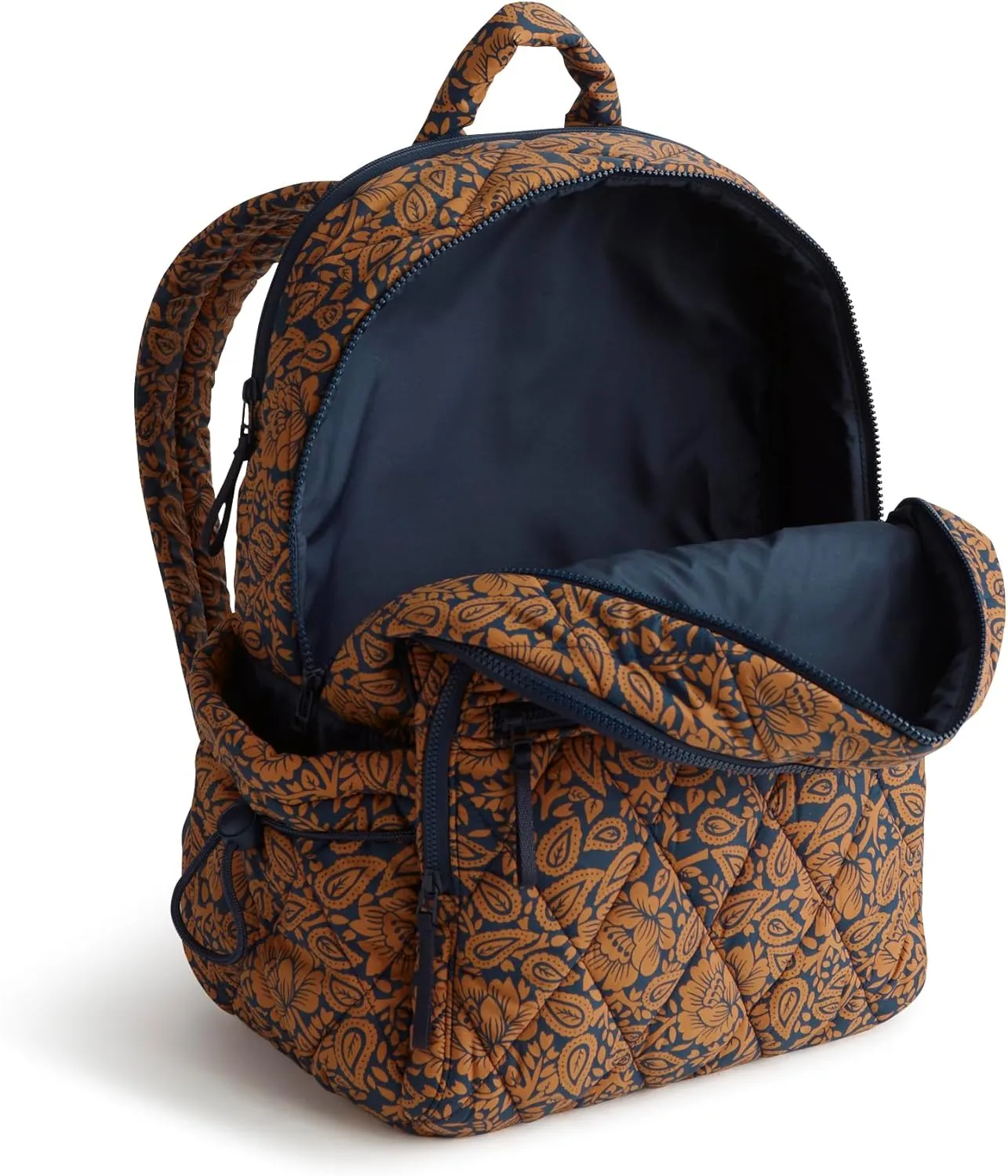 Vera Bradley Featherweight Large Bancroft Backpack, Lotus Montage Roasted Pecan