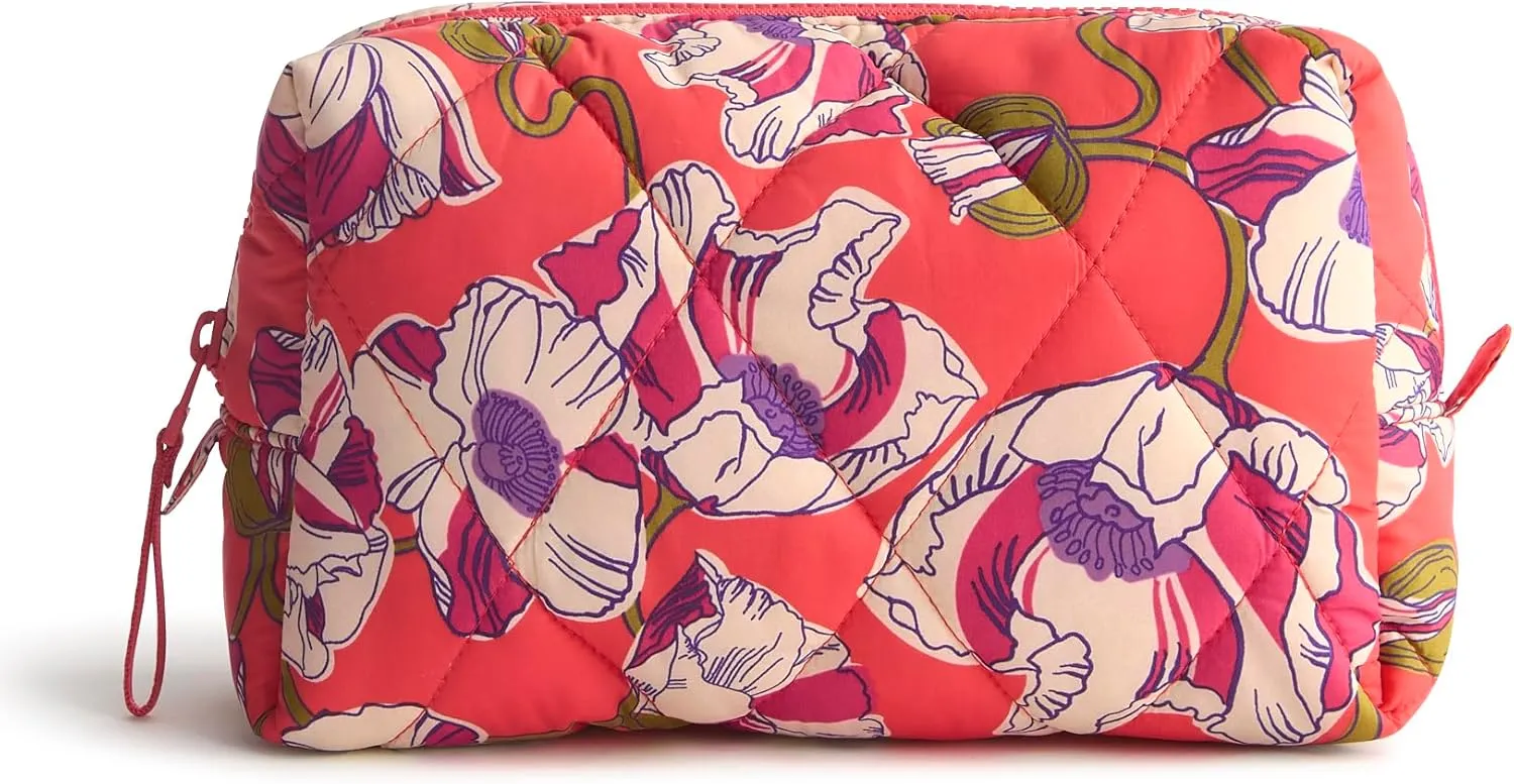 Vera Bradley Featherweight Medium Cosmetic, Swirling Poppies