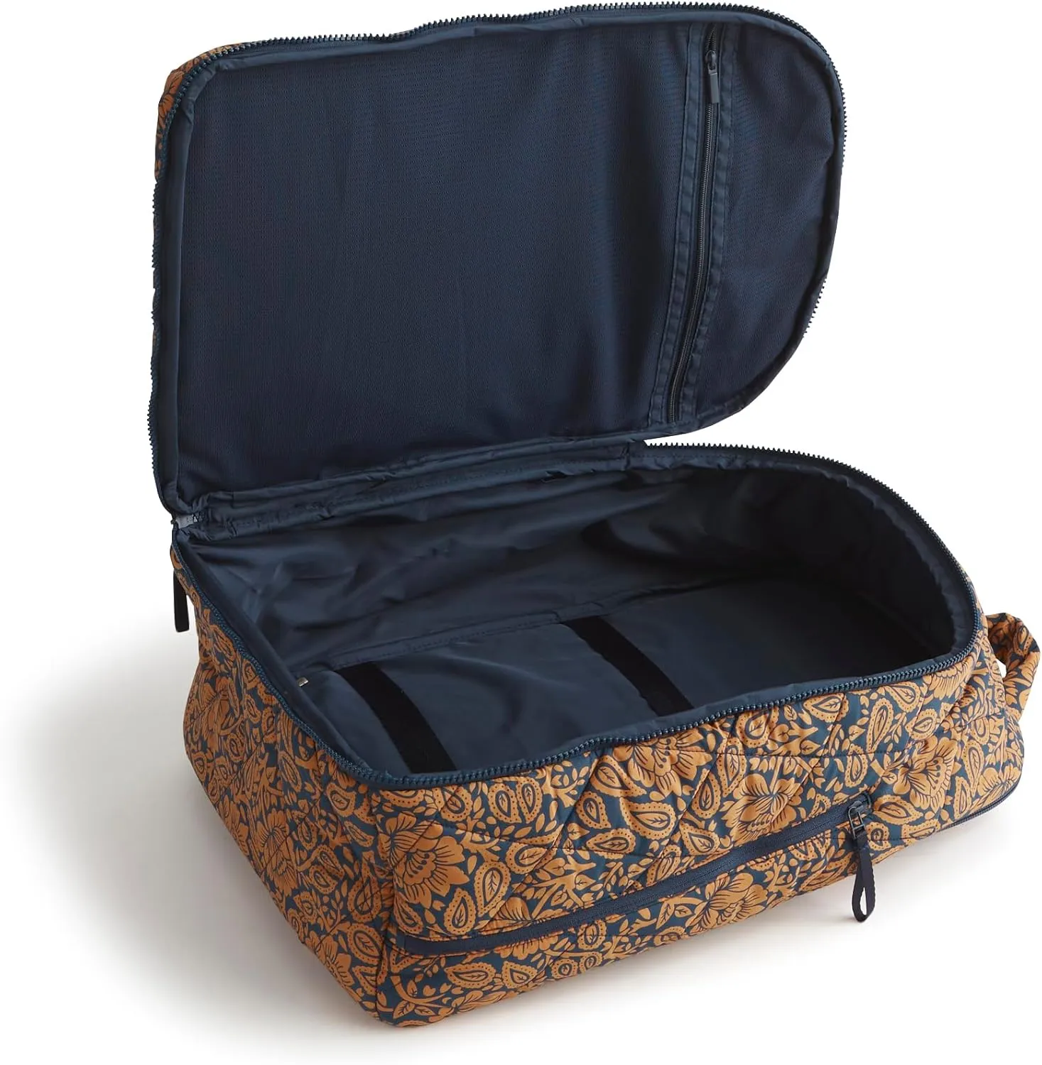 Vera Bradley Featherweight Westover Hybrid Backpack, Lotus Montage Roasted Pecan