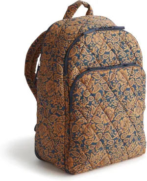 Vera Bradley Featherweight Westover Hybrid Backpack, Lotus Montage Roasted Pecan