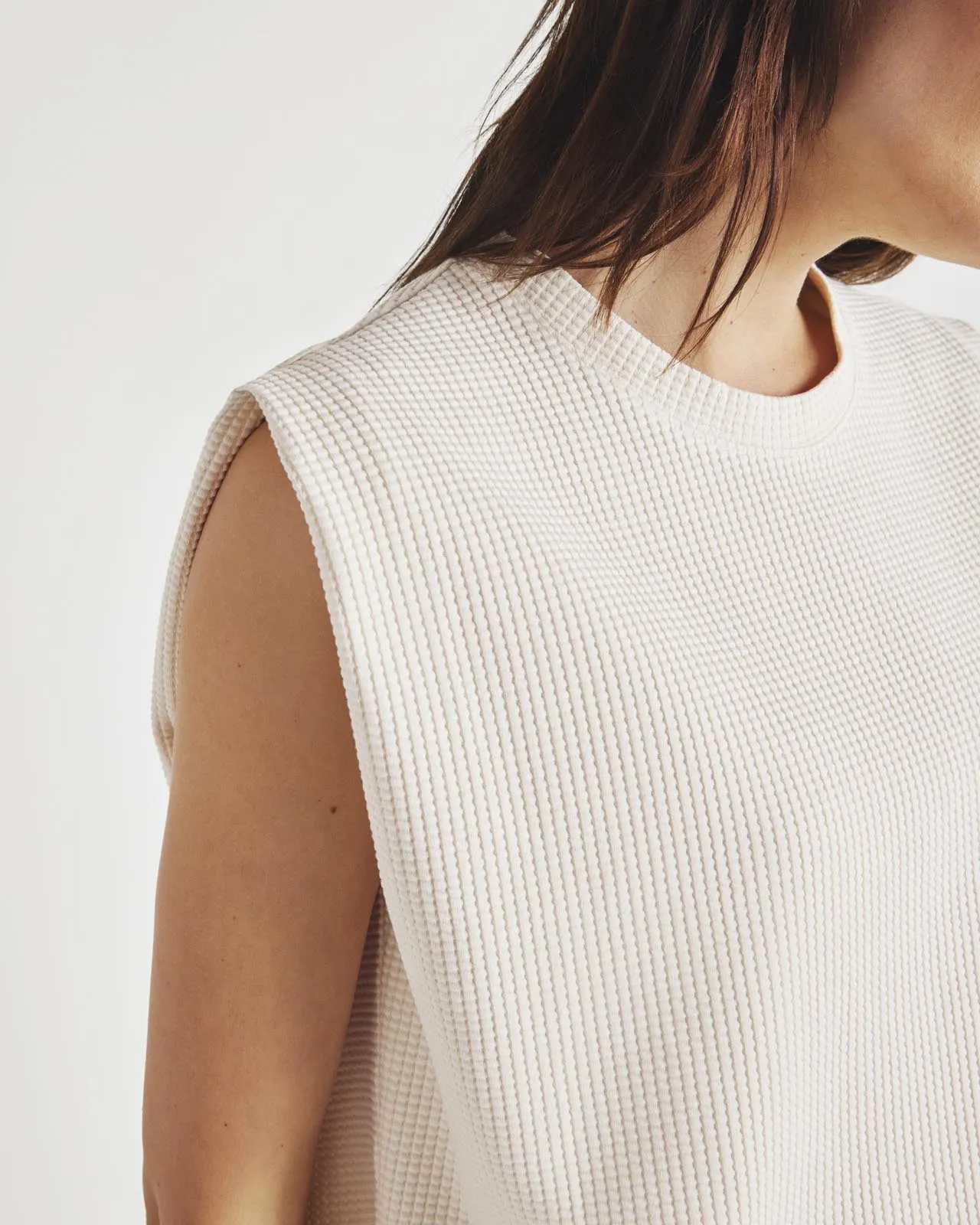 Waffle Short Sleeve Sweatshirt