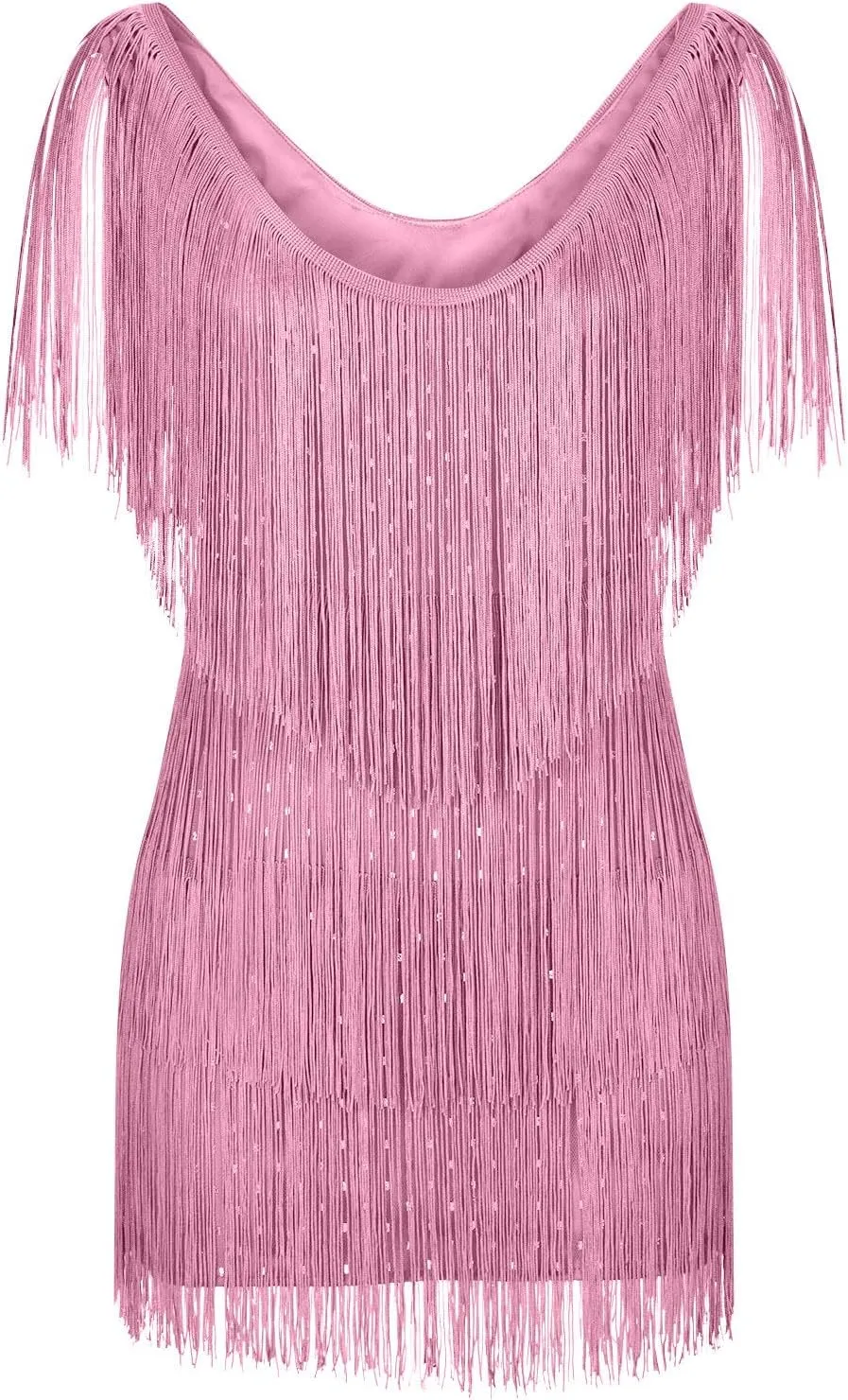 Women Tassel Sequin Dress V Neck Glitter Flapper Dresses Fringe 2025 Sparkly Club Evening Party Bodycon Plus Size