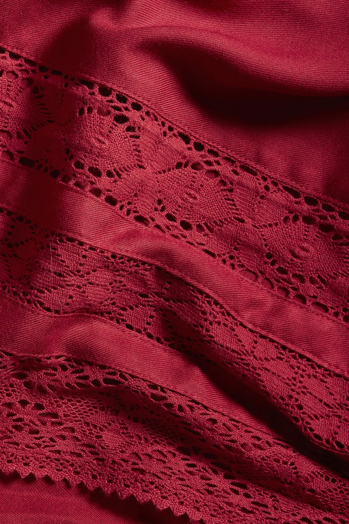 Women's red lace skirt