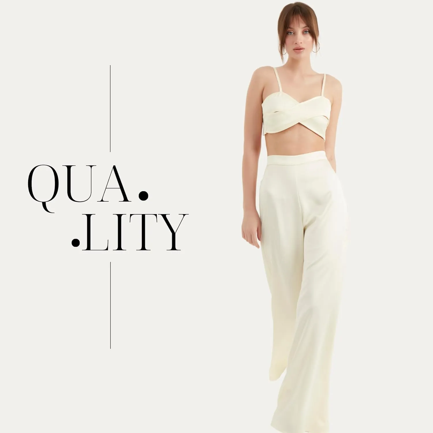 Women's Satin Pant | Casual Wide Leg High Waist Flowy Trousers | Spring Women Pant Clothing