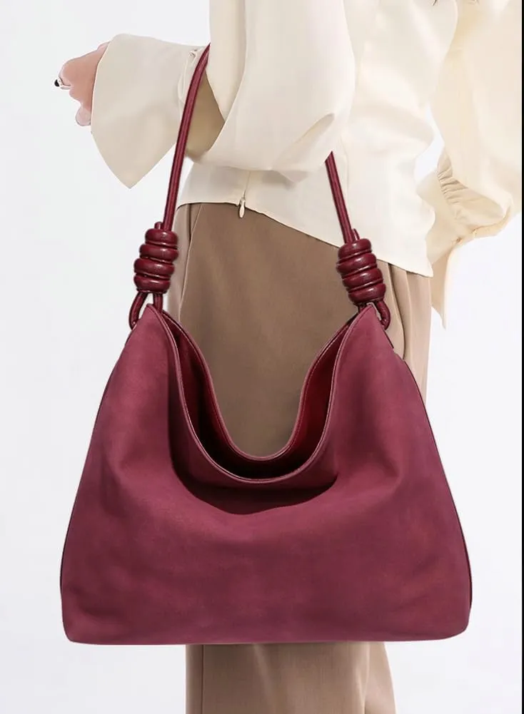 Women's Shoulder Underarm Bag Suede Tote Purse Slouchy Suede Tote Bag Hobo Handbag 2025 Retro Shoulder Purses Handbags
