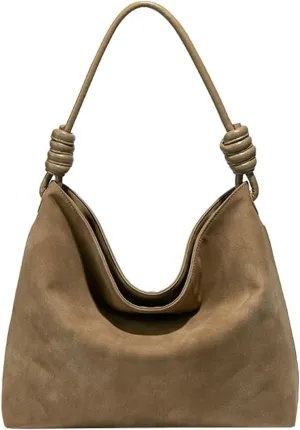 Women's Shoulder Underarm Bag Suede Tote Purse Slouchy Suede Tote Bag Hobo Handbag 2025 Retro Shoulder Purses Handbags