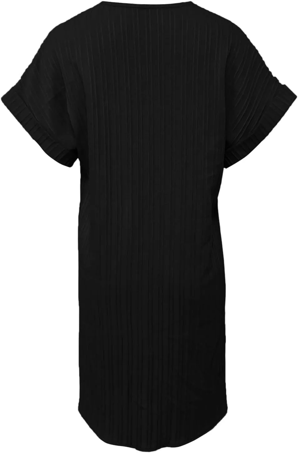 Womens Striped Summer Dresses 2025 Button V Neck Cap Sleeve Color Block Casual A Line Tshirt Dress with Pockets