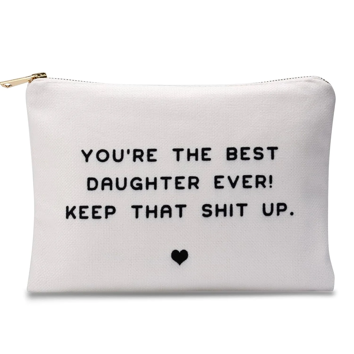You Are The Best Daughter Ever Gifts from Mom - Makeup Bags Cosmetic Bags for Women, Large Cosmetic Bags, Daughter Wedding Christmas Gift, Daughter in Law Gifts, Bonus Daughter Gifts