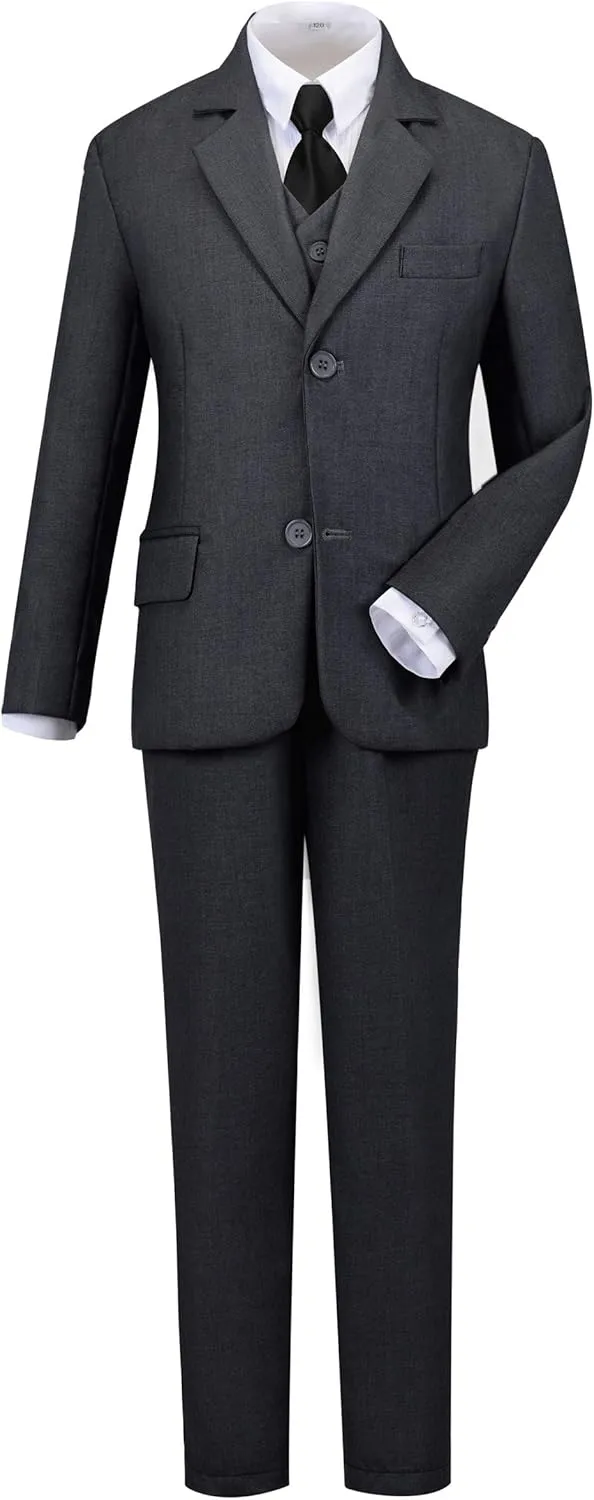 YuanLu Boys Tuxedo for Kids Toddler Boy Formal Suits Set No Tail