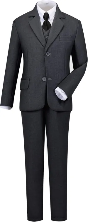 YuanLu Boys Tuxedo for Kids Toddler Boy Formal Suits Set No Tail