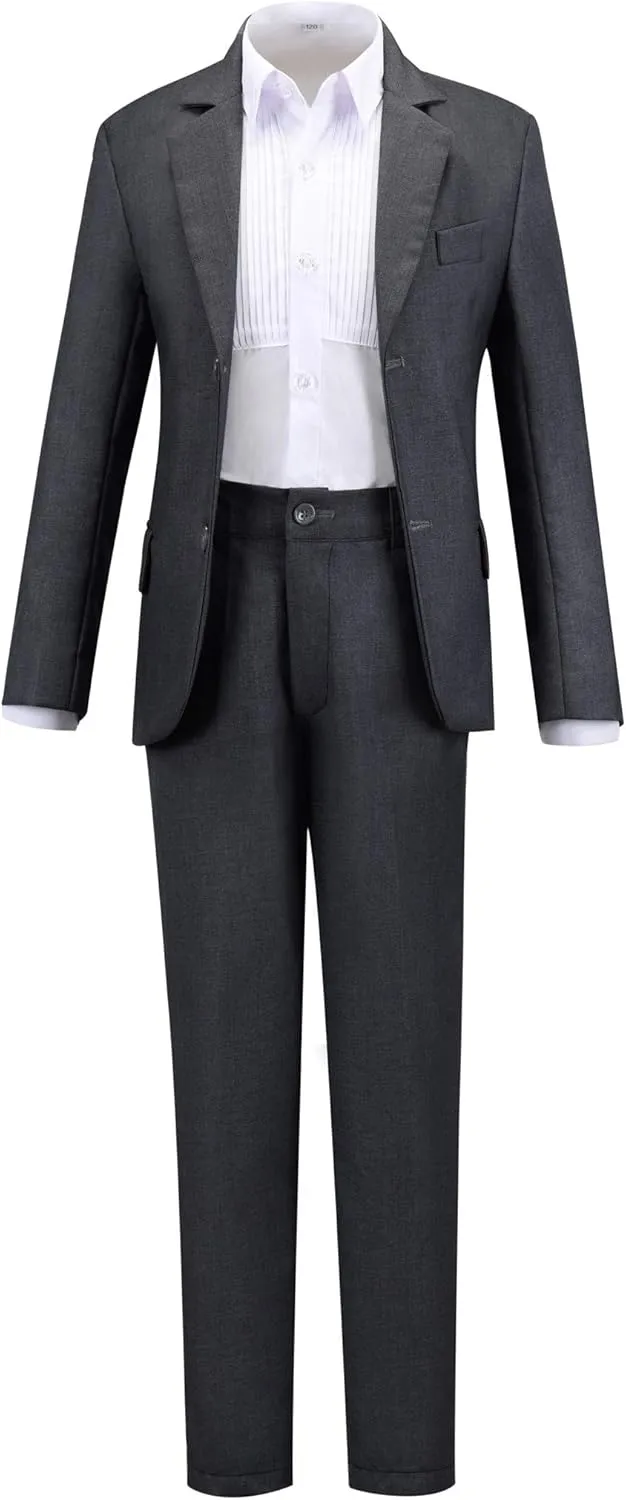YuanLu Boys Tuxedo for Kids Toddler Boy Formal Suits Set No Tail