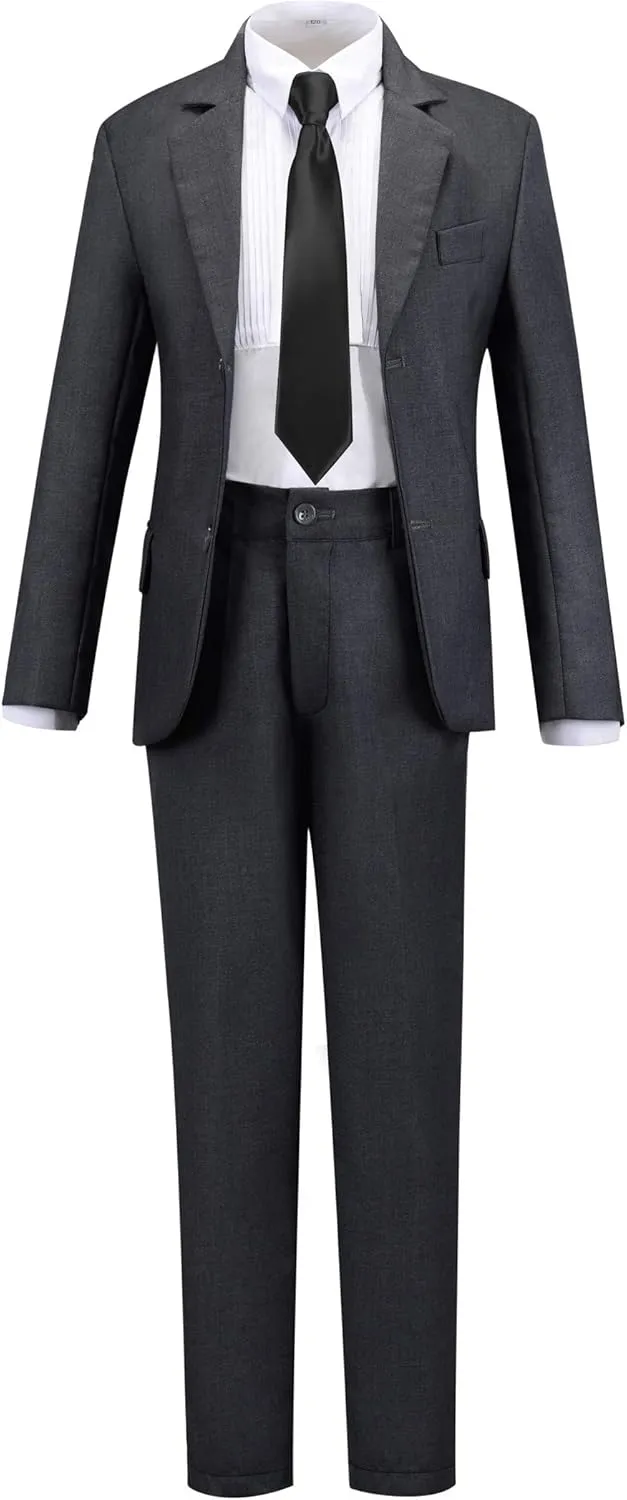 YuanLu Boys Tuxedo for Kids Toddler Boy Formal Suits Set No Tail