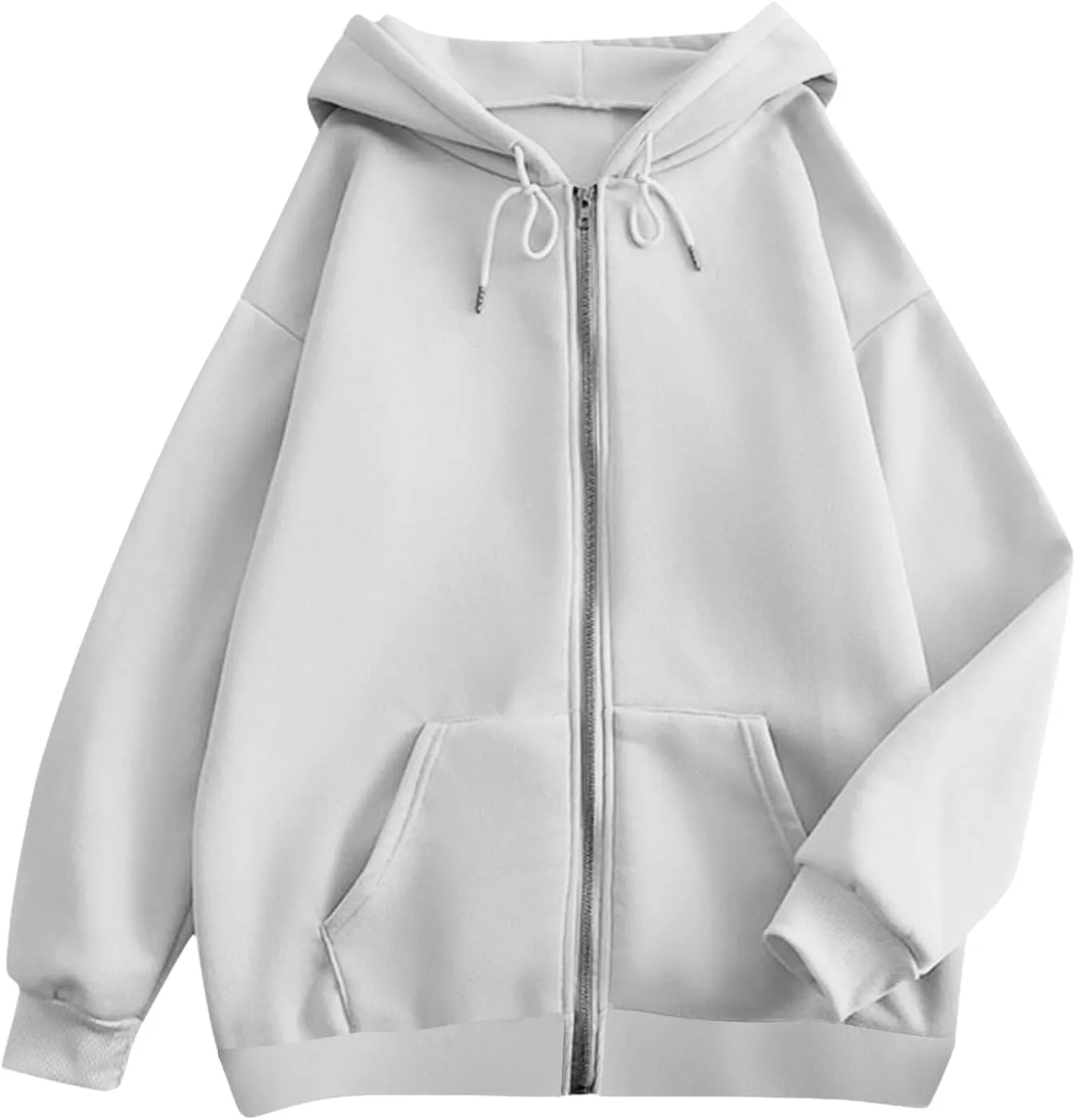 Zip Up Hoodies Women Long Sleeve Plus Size Sweatshirts for Women Y2k Jacket with Pockets Fall Winter Tops 2024