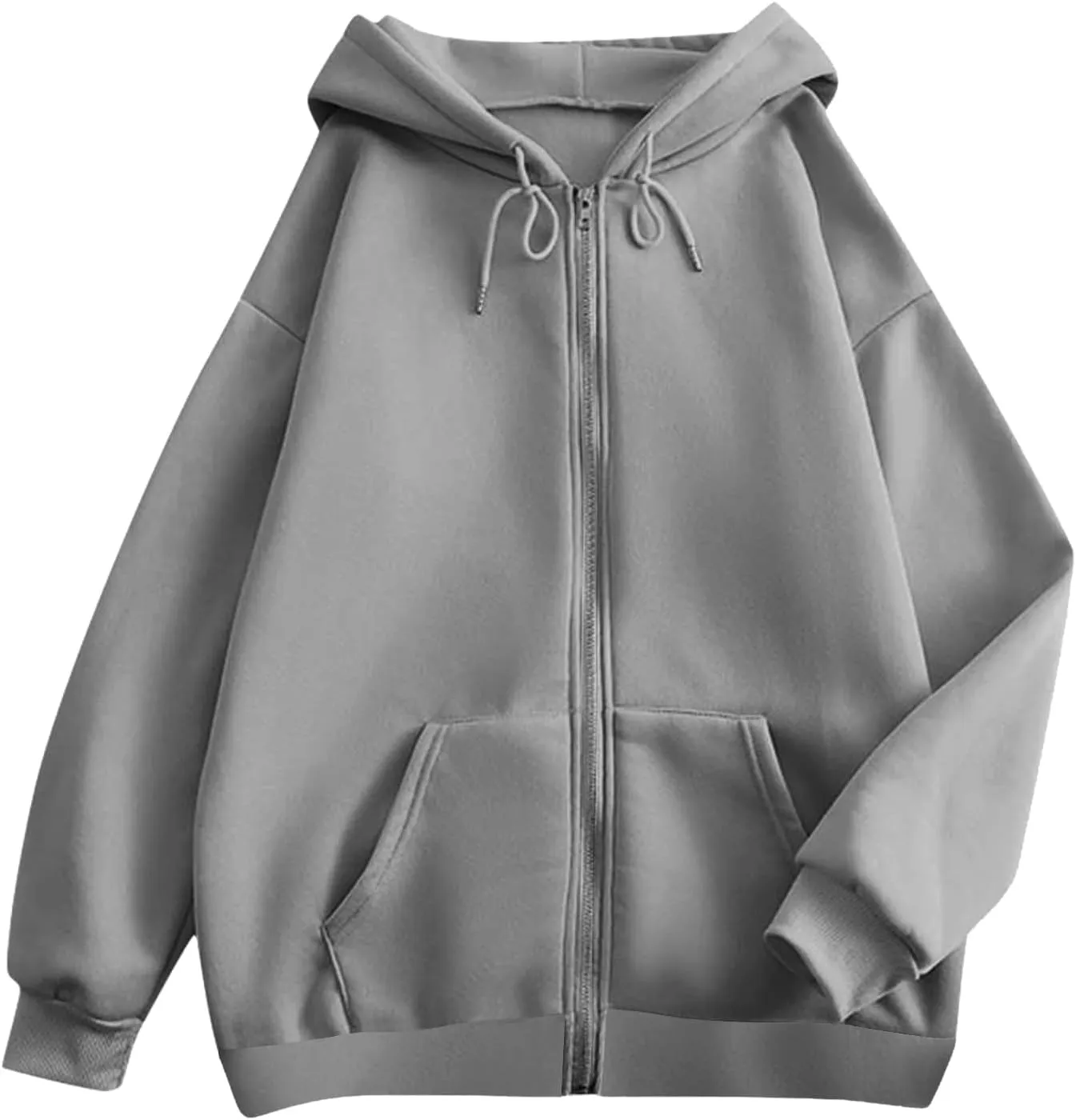 Zip Up Hoodies Women Long Sleeve Plus Size Sweatshirts for Women Y2k Jacket with Pockets Fall Winter Tops 2024